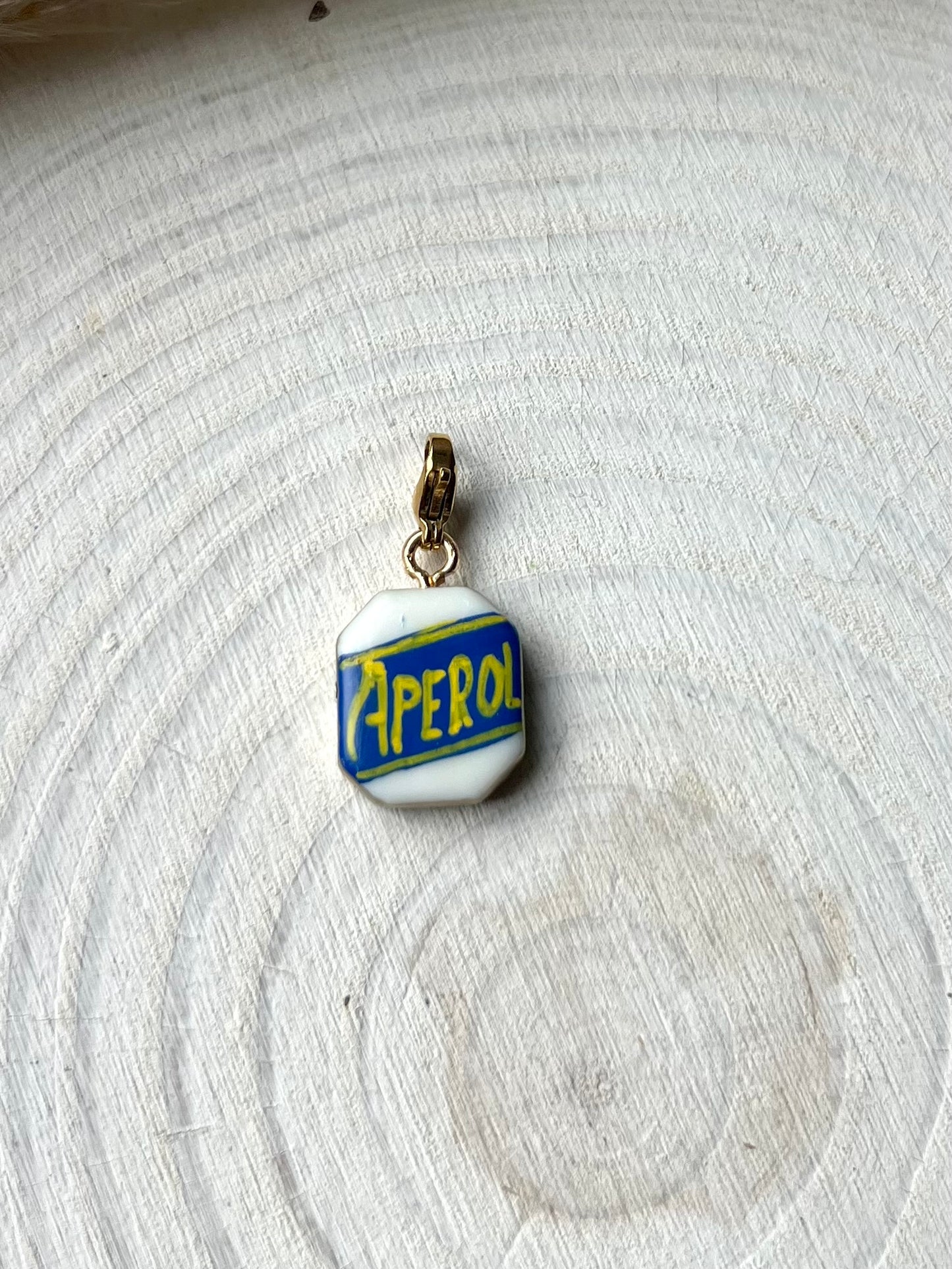 Hand painted charms - Golden sides