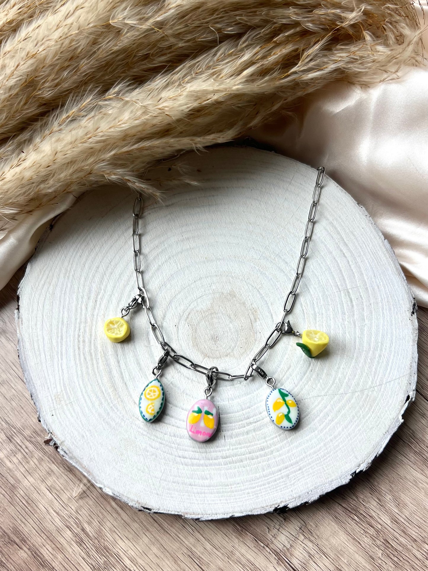 “Limoncello” charm necklace - stainless steel