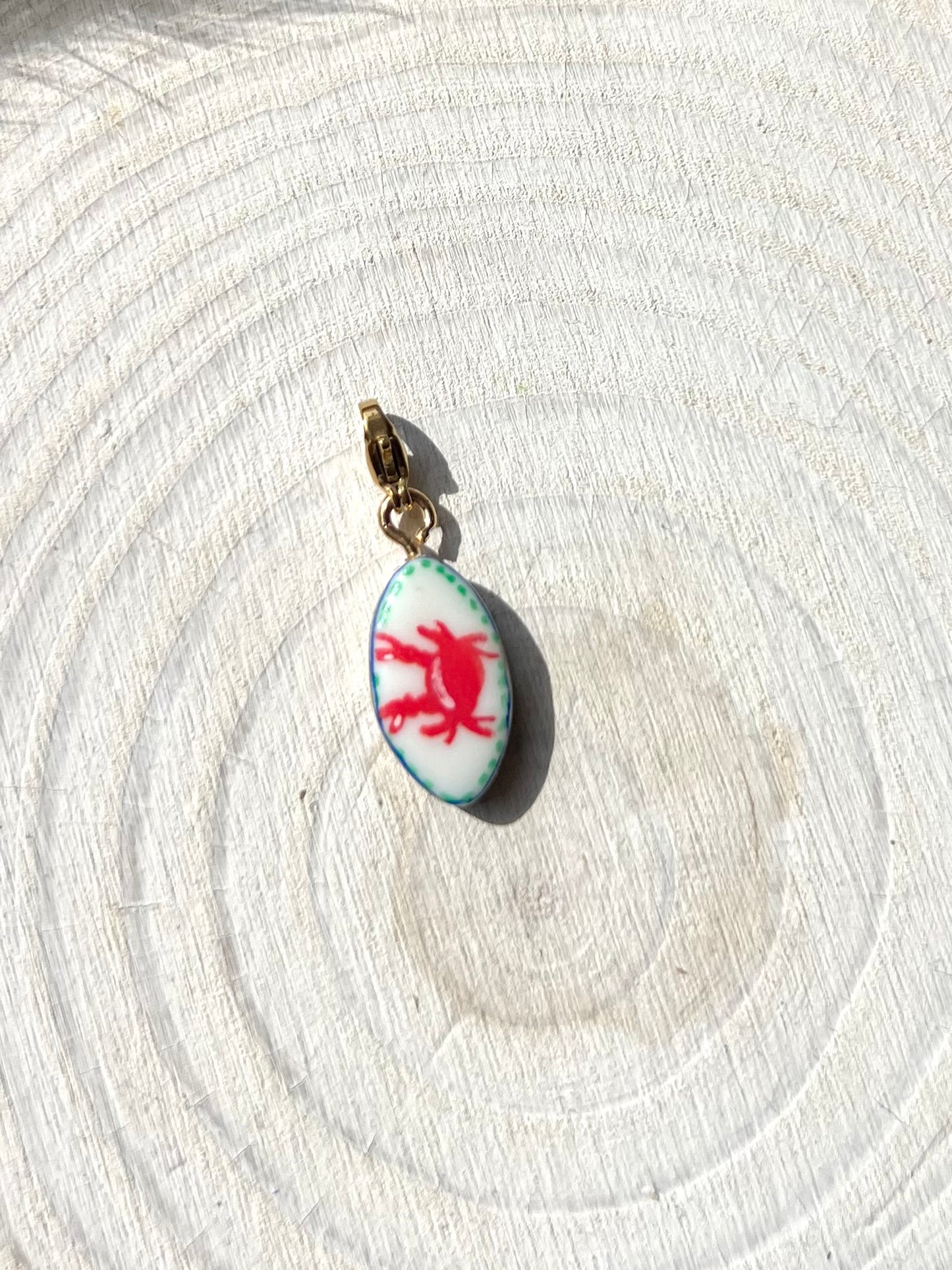 Hand painted charms - Golden sides