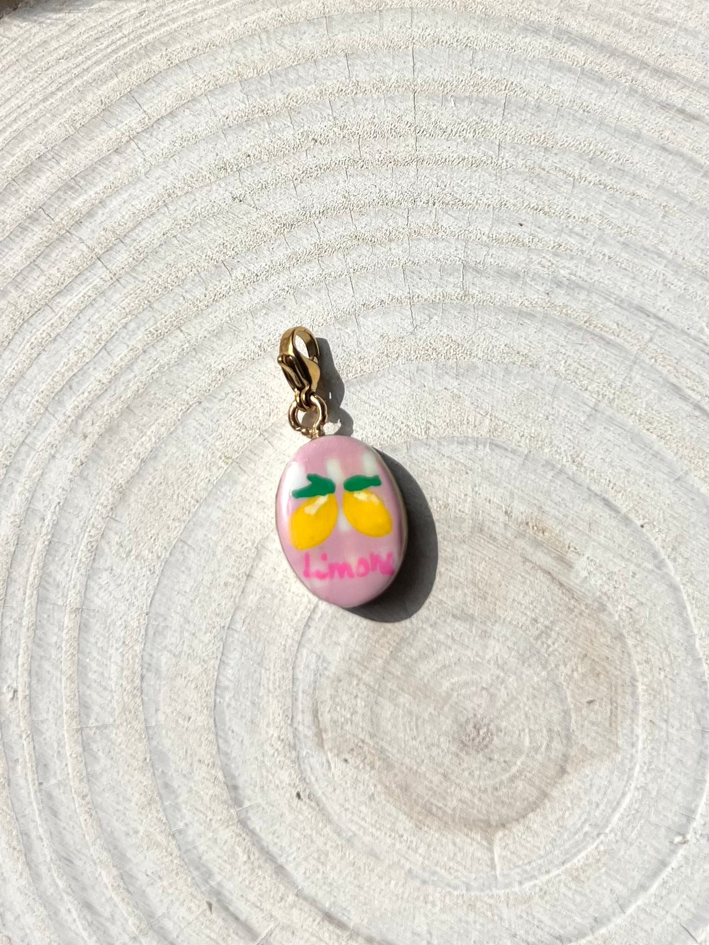 Hand painted charms - Golden sides