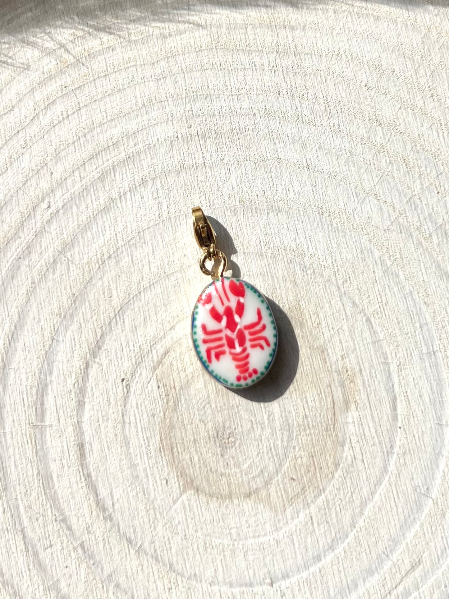 Hand painted charms - Golden sides