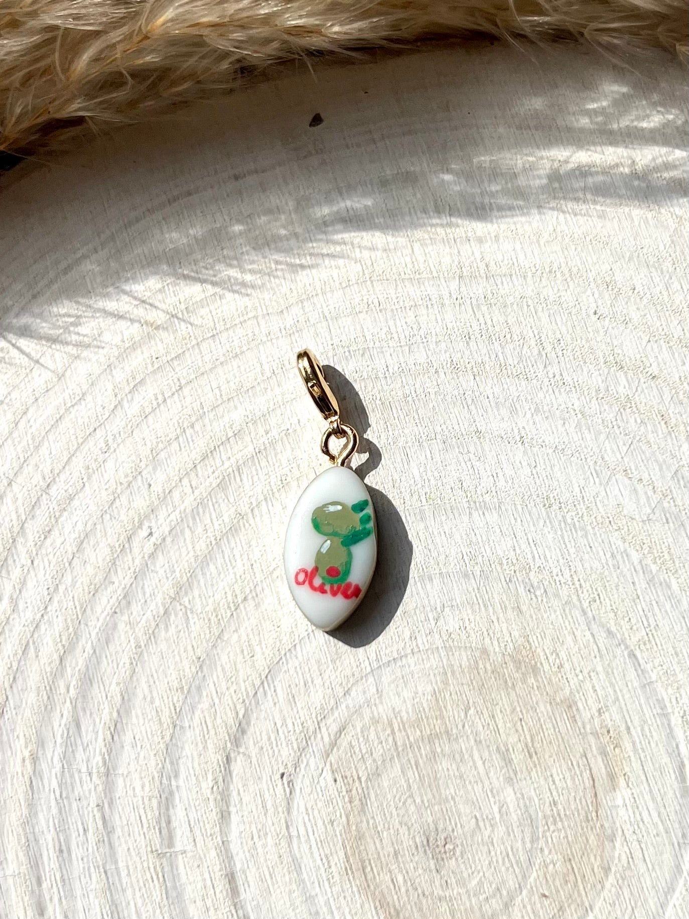 Hand painted charms - Golden sides