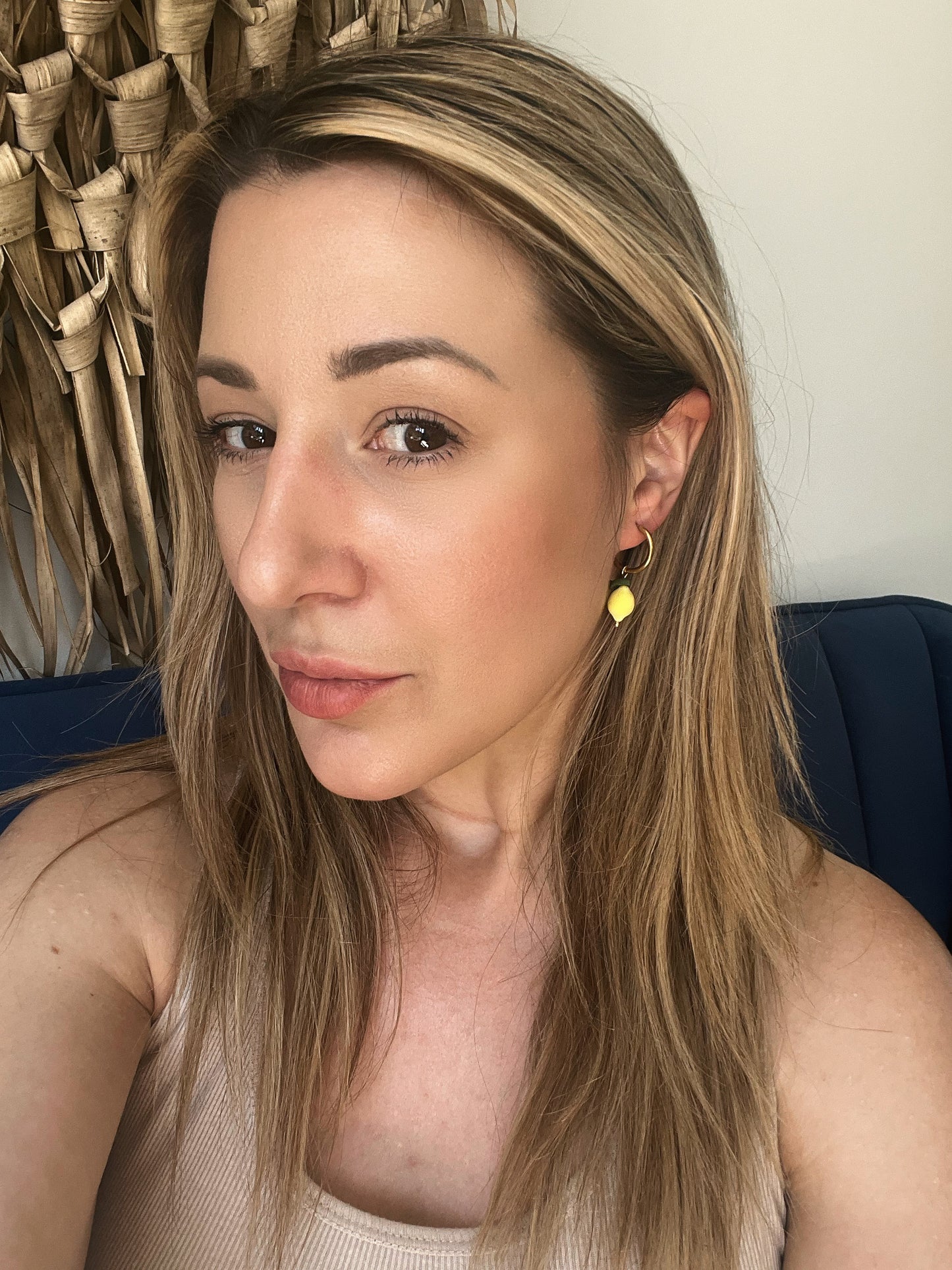Whole Lemon charm earrings