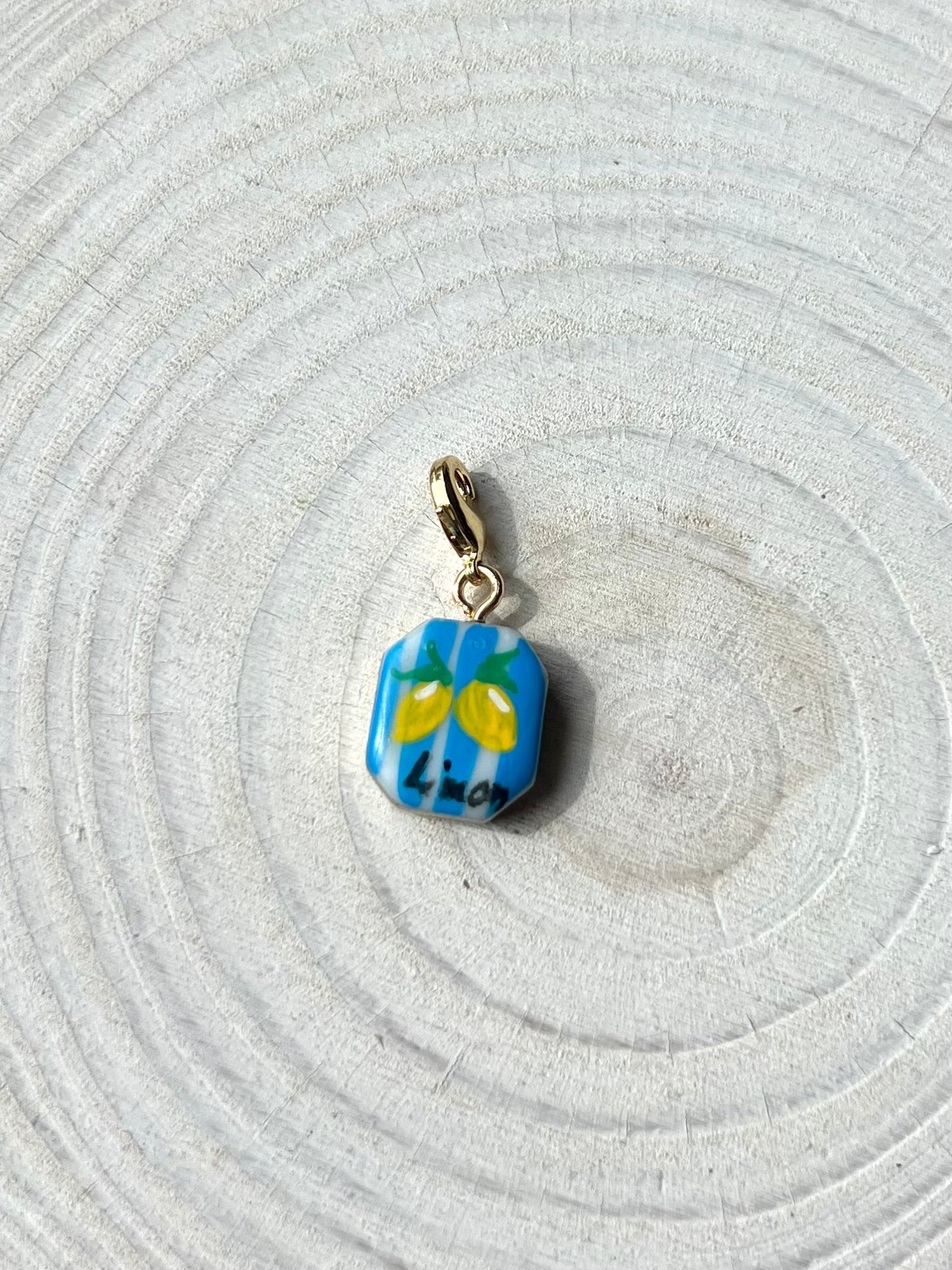 Hand painted charms - Golden sides