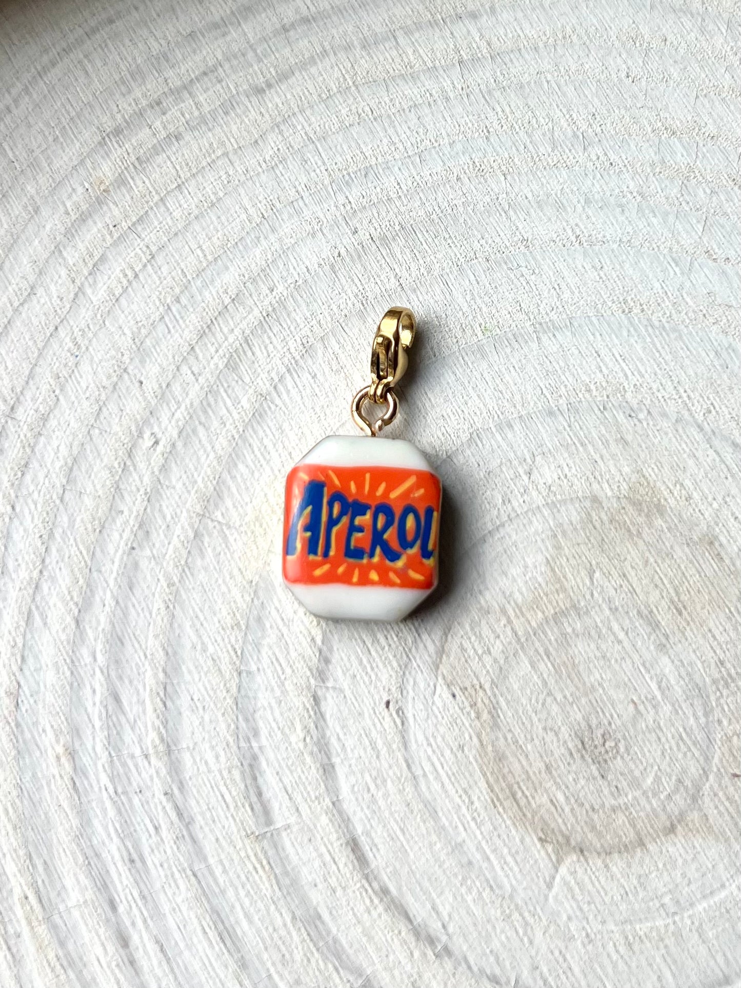 Hand painted charms - Golden sides