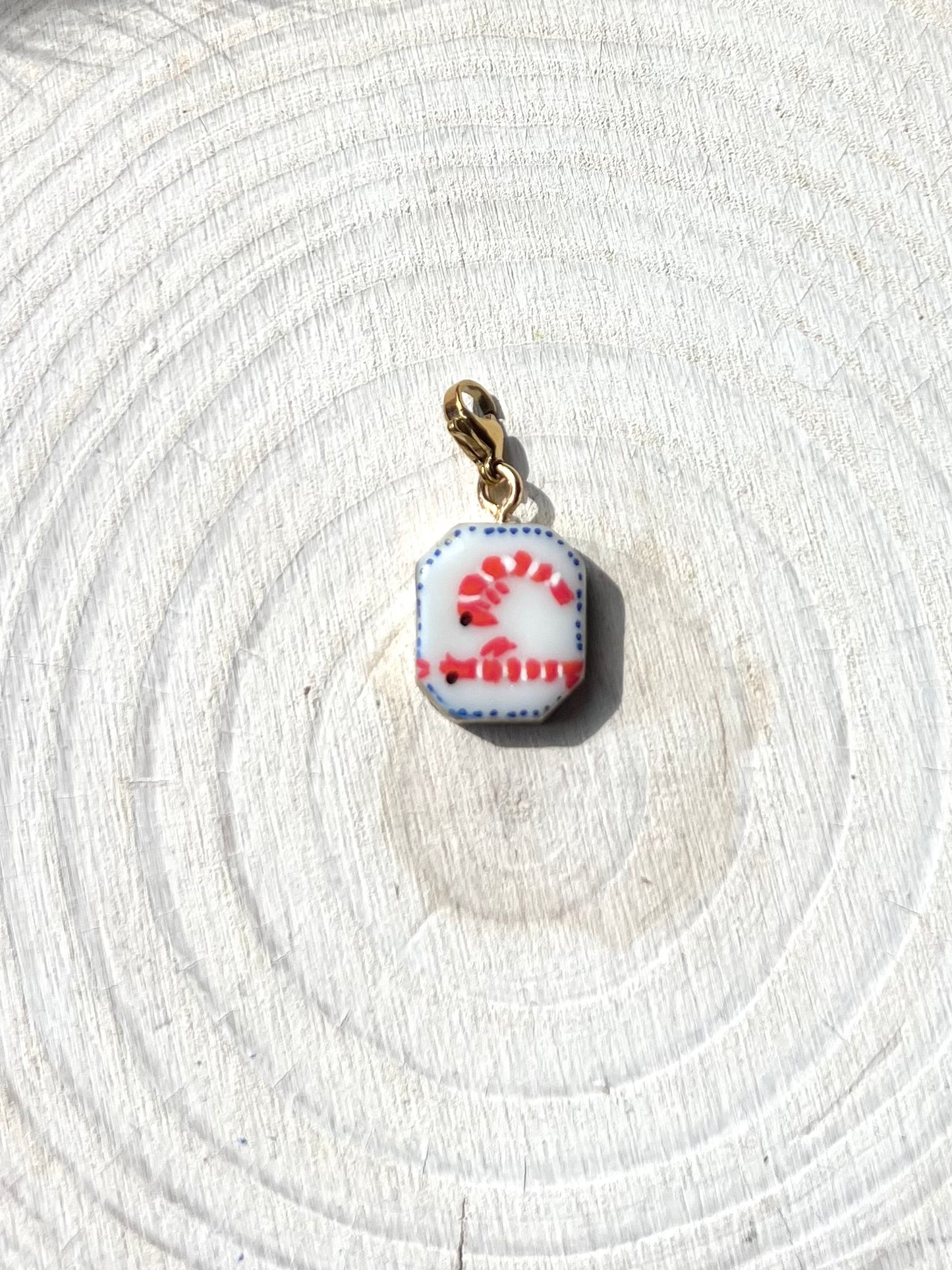 Hand painted charms - Golden sides