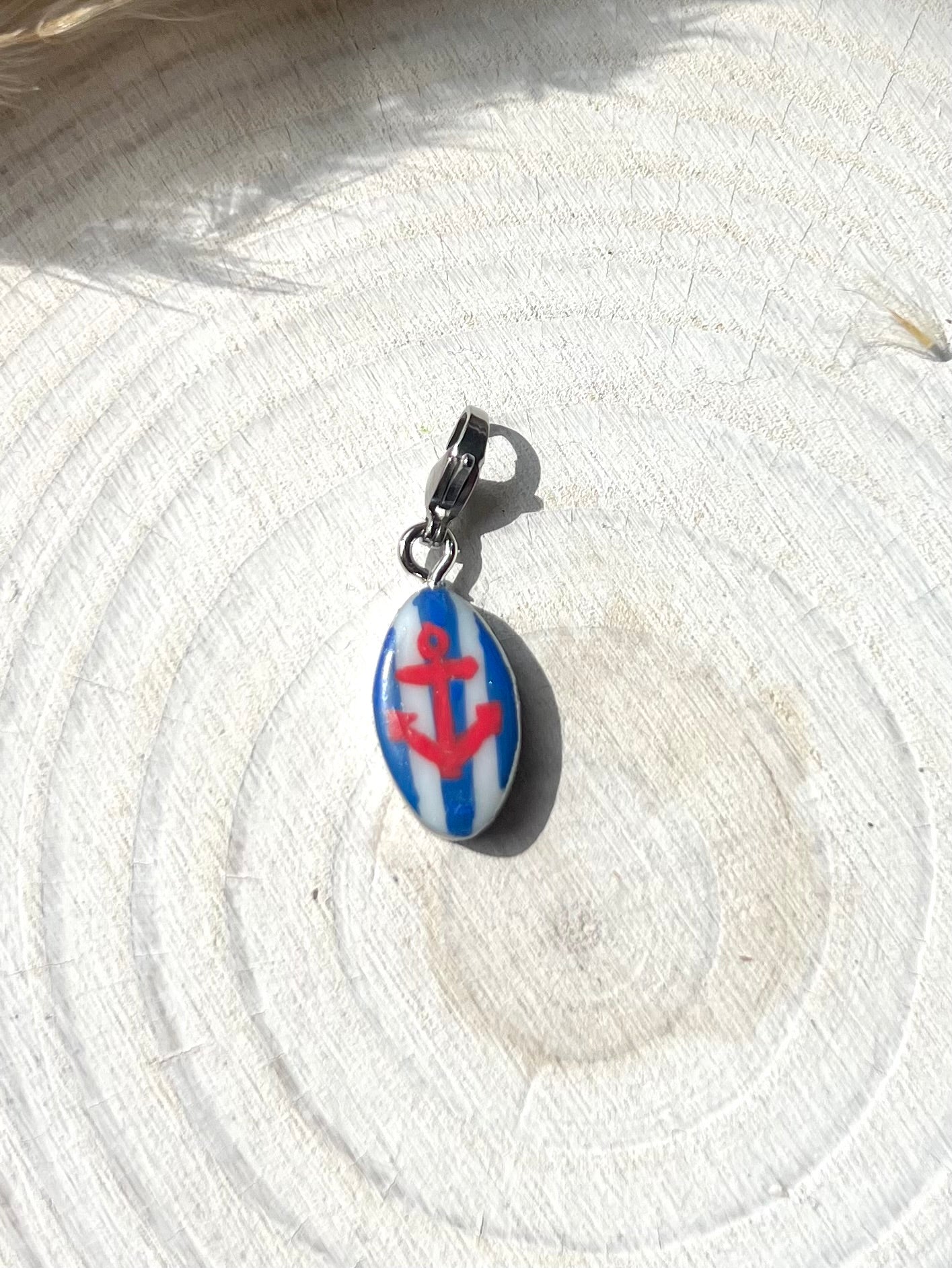 Hand painted charms - Silver sides