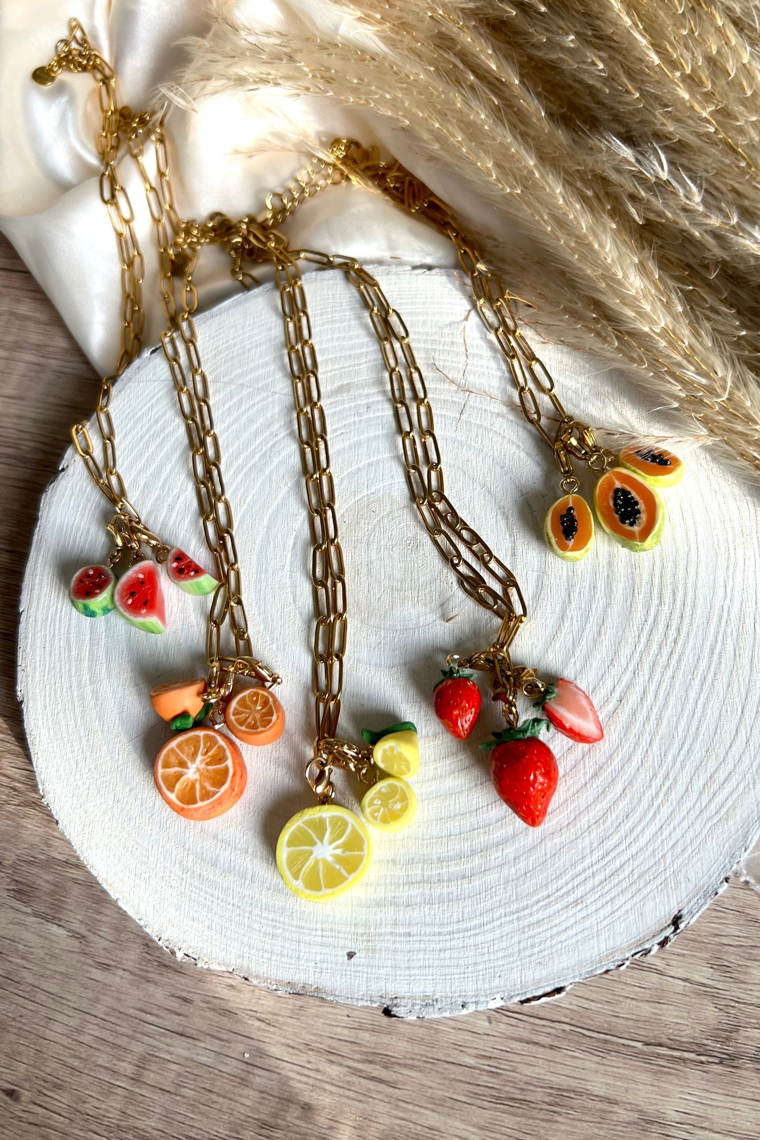 Set charm necklaces