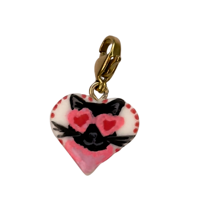 Hand painted charms - Golden sides