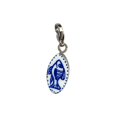 Hand painted charms - Silver sides
