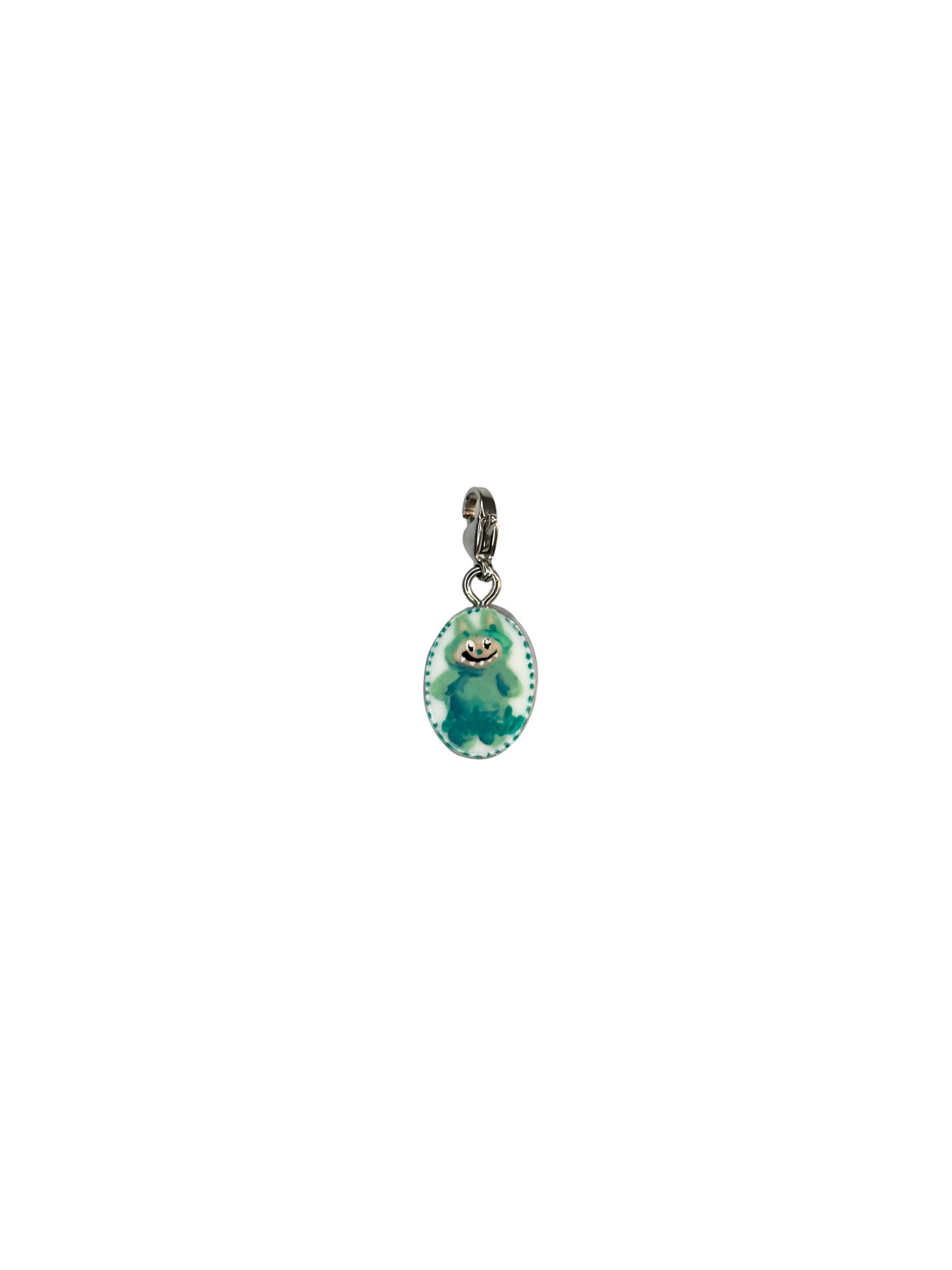 Hand painted charms - Silver sides