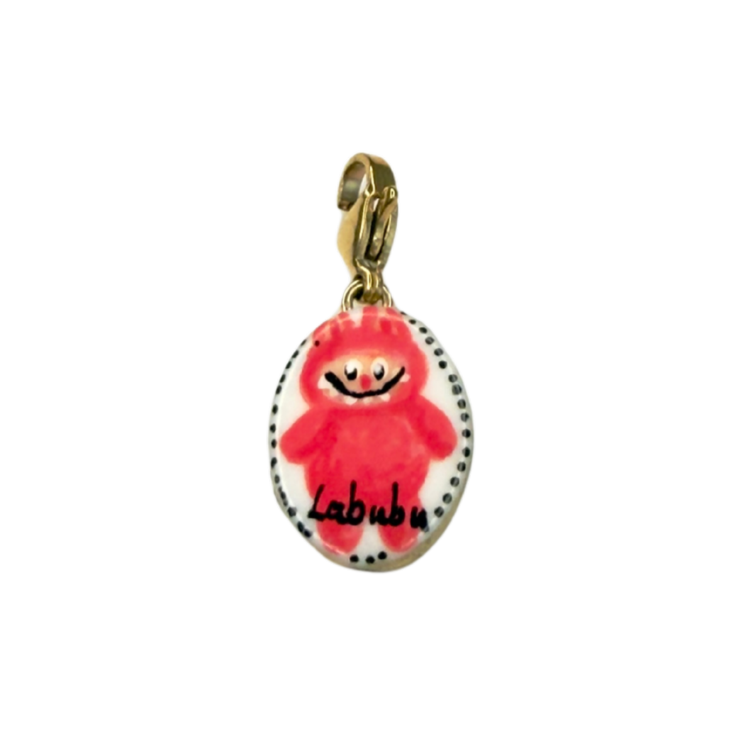 Hand painted charms - Golden sides