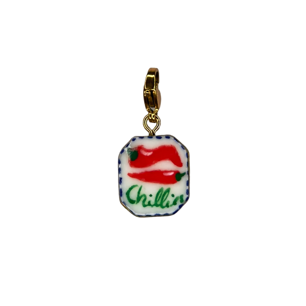 Hand painted charms - Golden sides