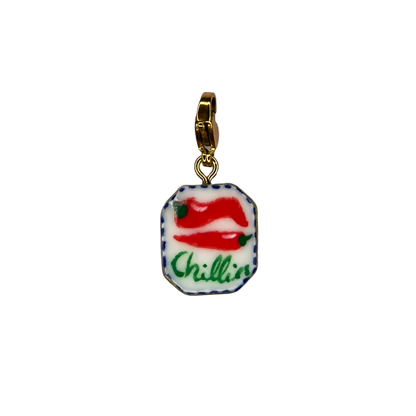 Hand painted charms - Golden sides