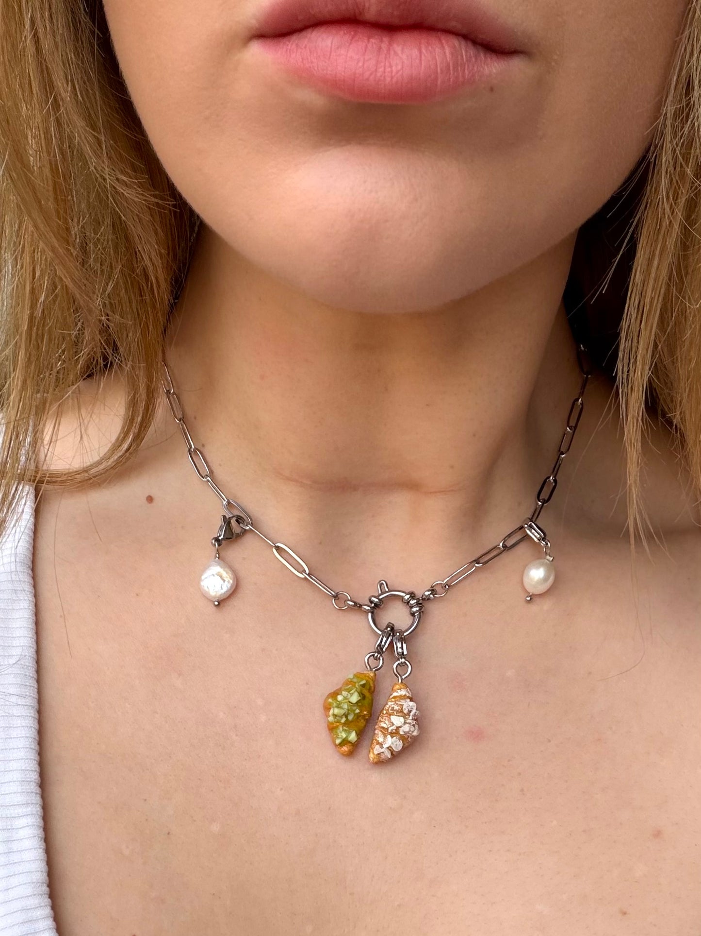 NEW - "Croissants lover" Necklace - Stainless steel