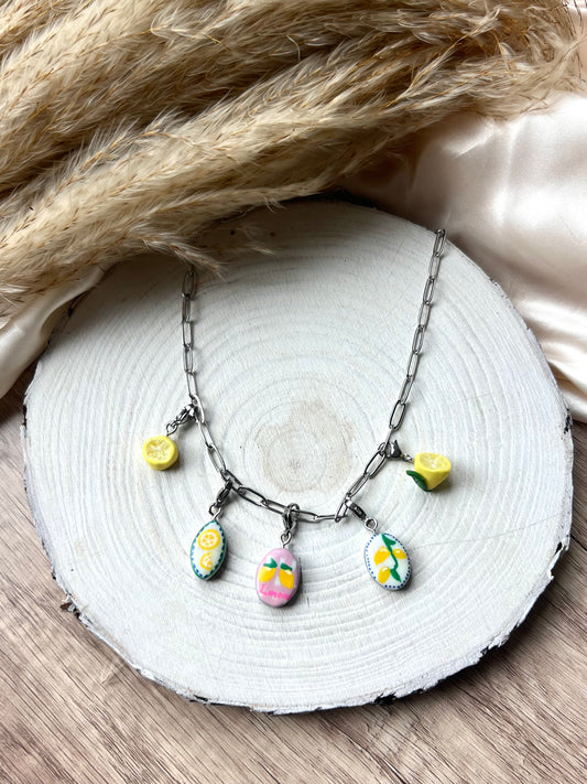 “Limoncello” charm necklace - stainless steel