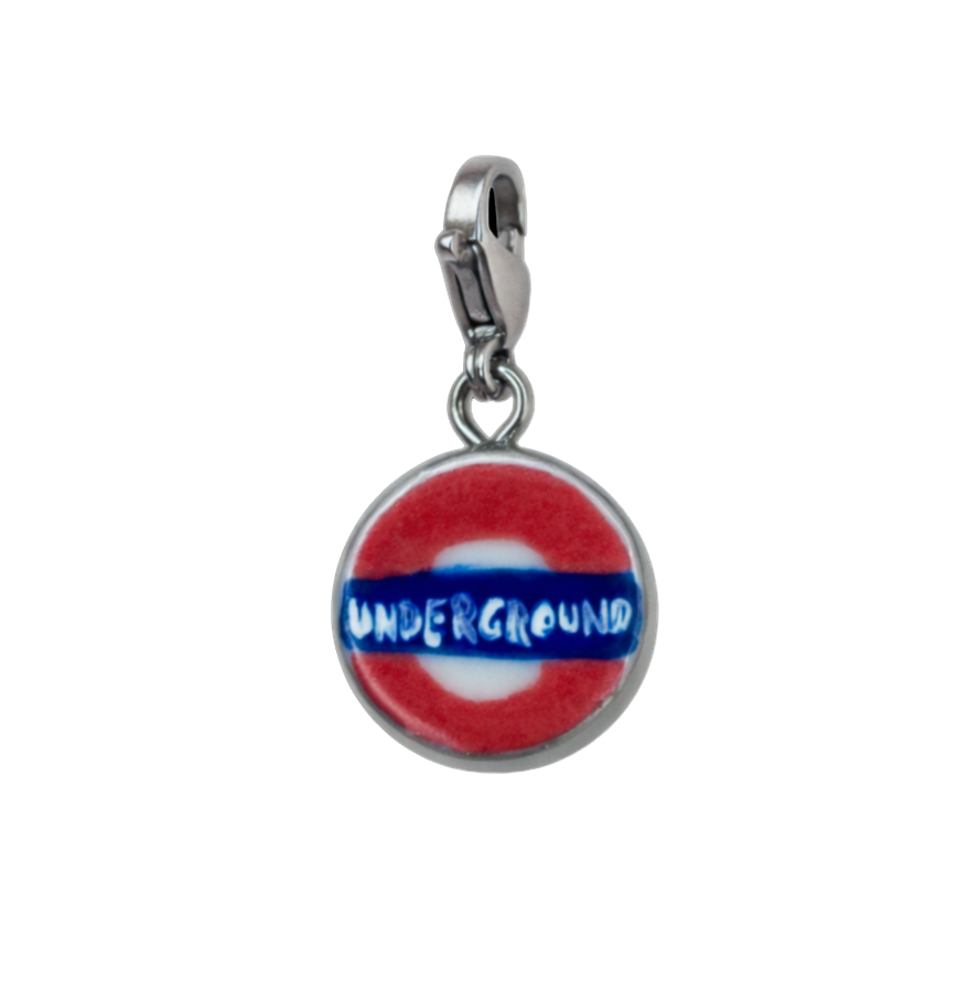 Hand painted charms - Silver sides