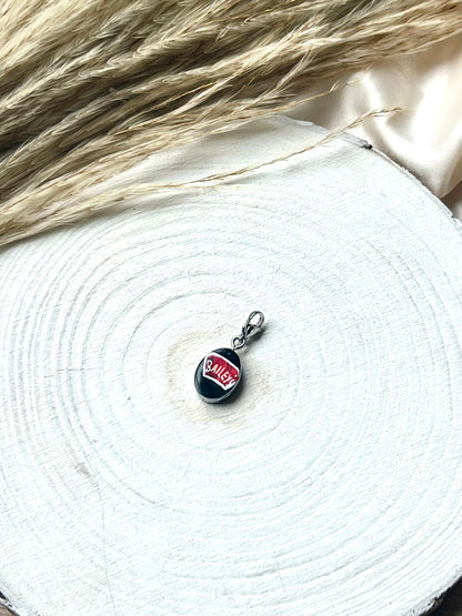 Hand painted charms - Silver sides