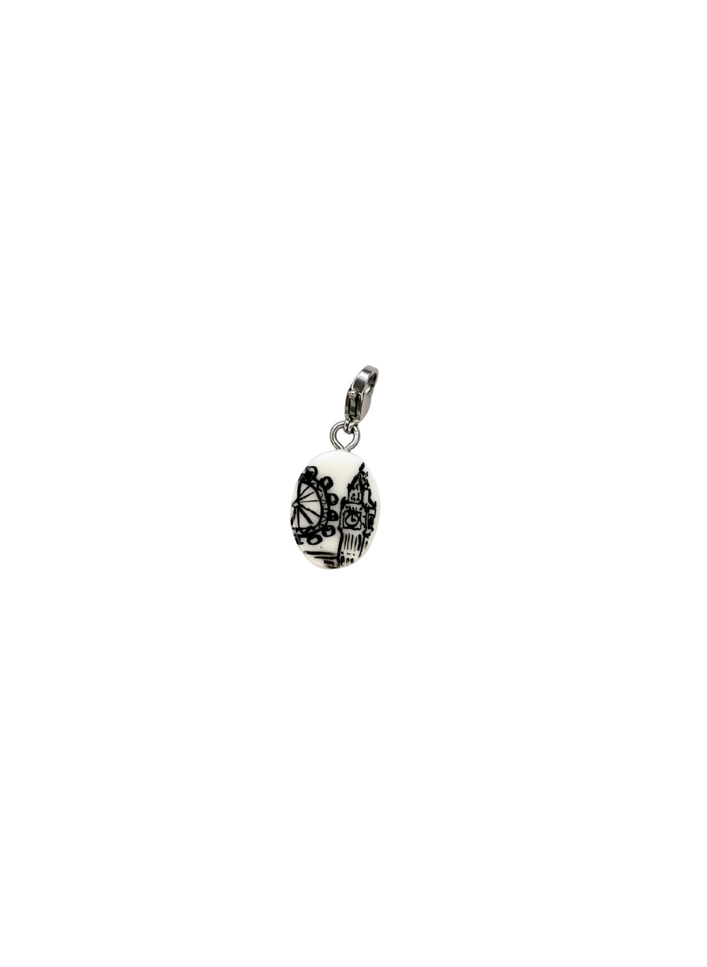 Hand painted charms - Silver sides