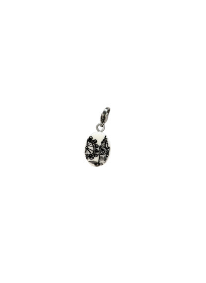 Hand painted charms - Silver sides
