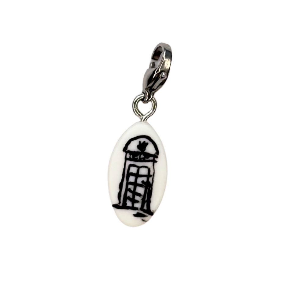 Hand painted charms - Silver sides