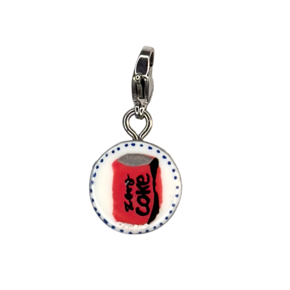Hand painted charms - Silver sides