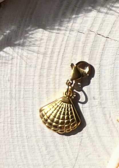 18k gold plated charms and pearls