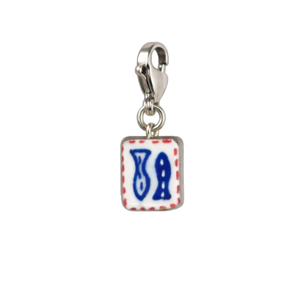 Hand painted charms - Silver sides