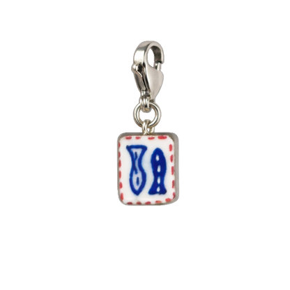 Hand painted charms - Silver sides
