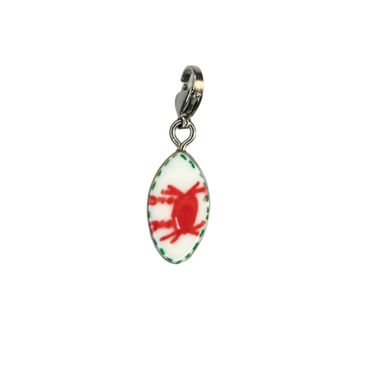 Hand painted charms - Silver sides