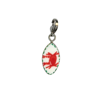 Hand painted charms - Silver sides
