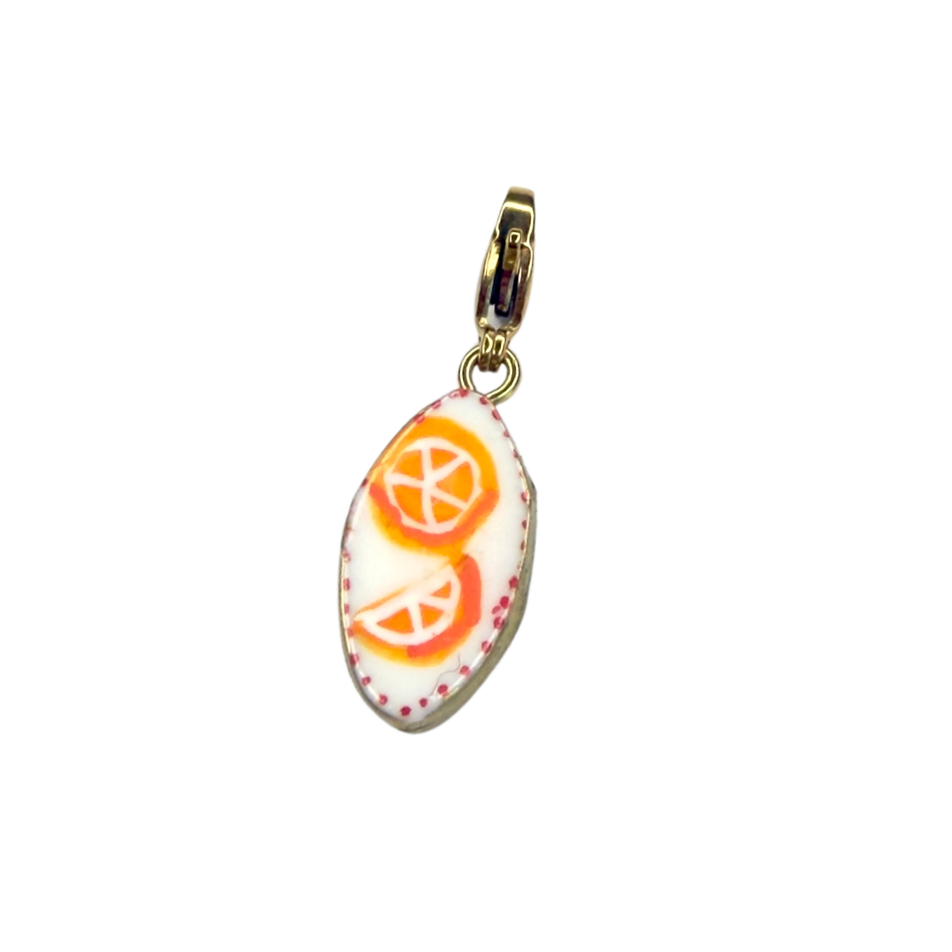 Hand painted charms - Golden sides