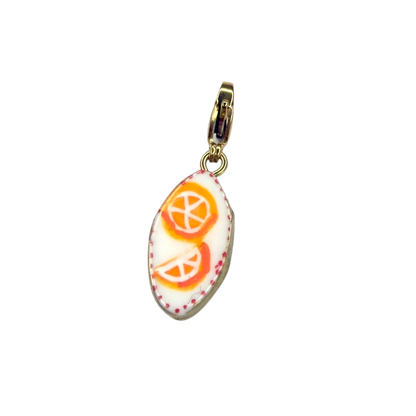 Hand painted charms - Golden sides