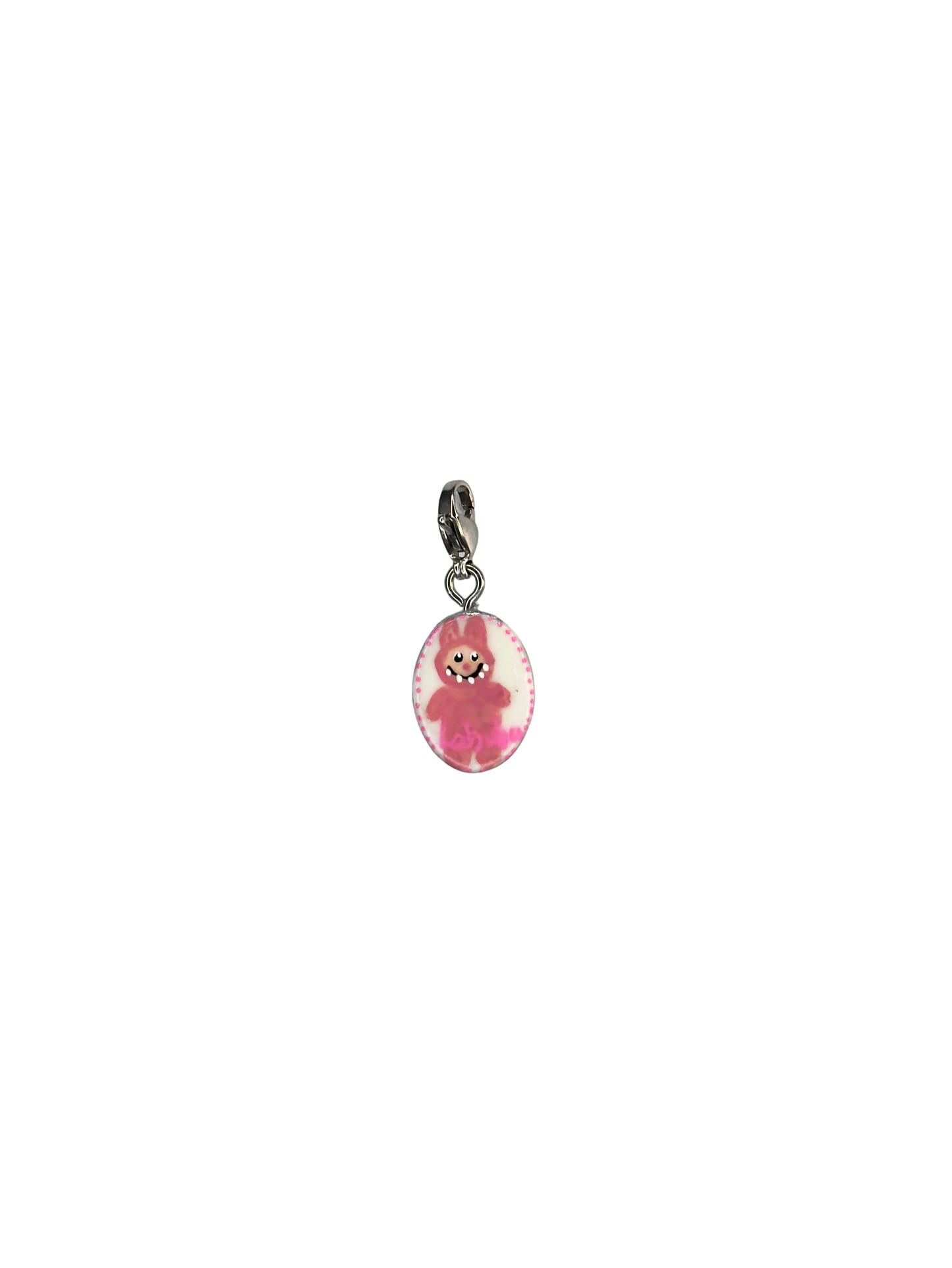 Hand painted charms - Silver sides