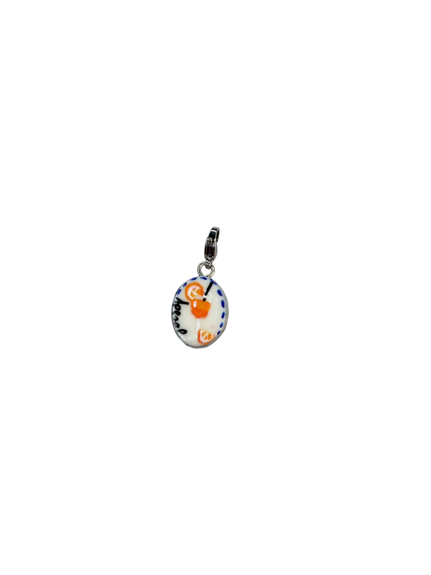 Hand painted charms - Silver sides