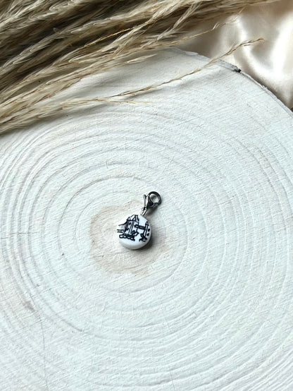 Hand painted charms - Silver sides