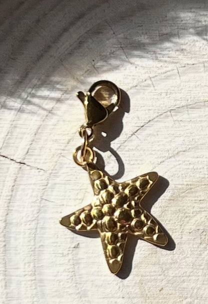 18k gold plated charms and pearls