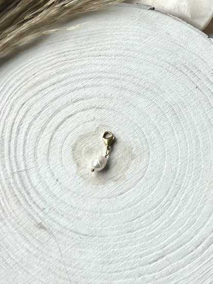 18k gold plated charms and pearls