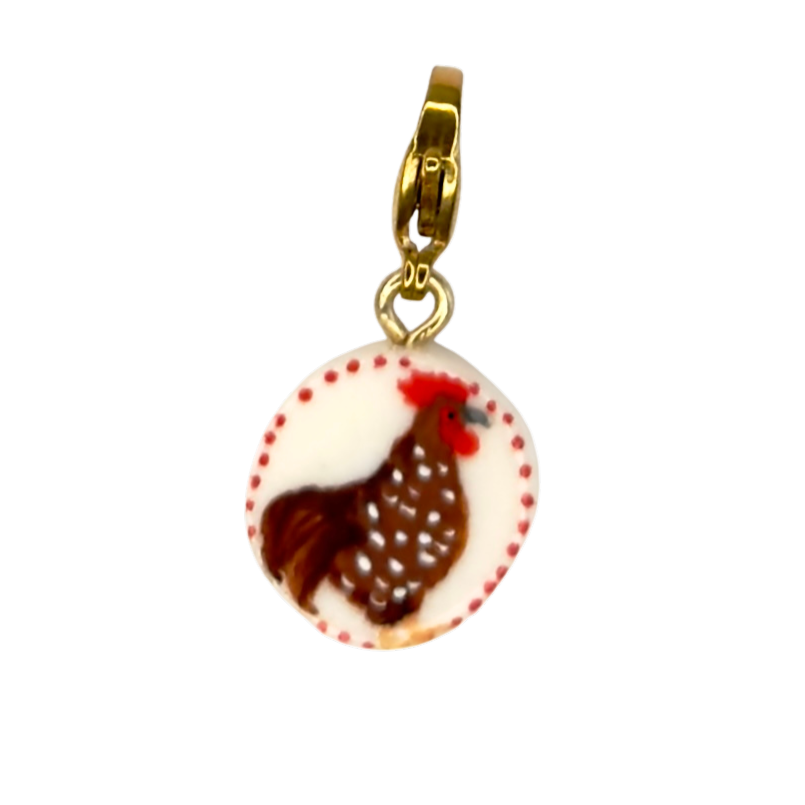 NEW hand painted Summer charms (18k gold attachments)