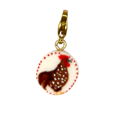NEW hand painted Summer charms (18k gold attachments)