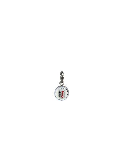 Hand painted charms - Silver sides