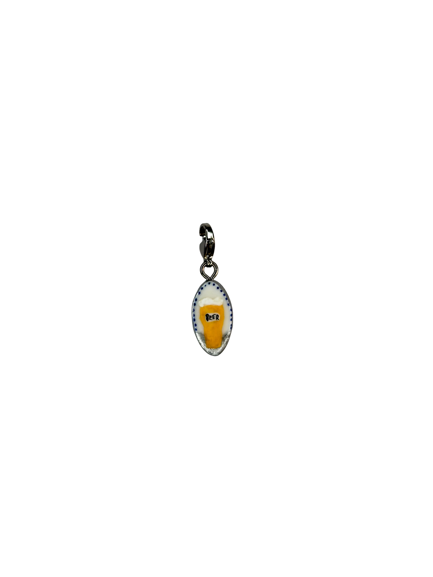 Hand painted charms - Silver sides