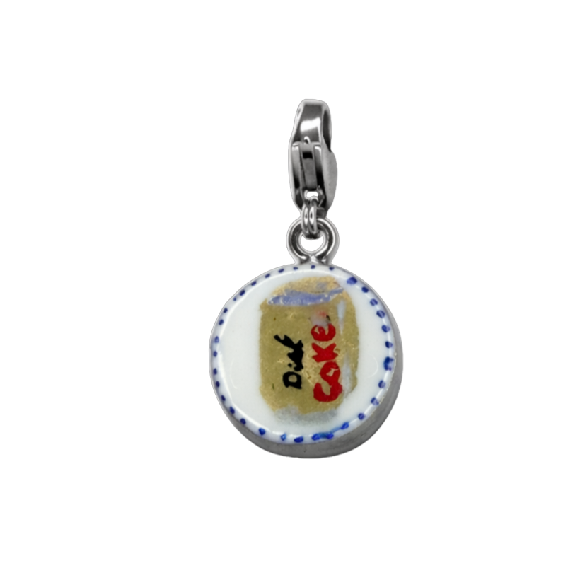 Hand painted charms - Silver sides