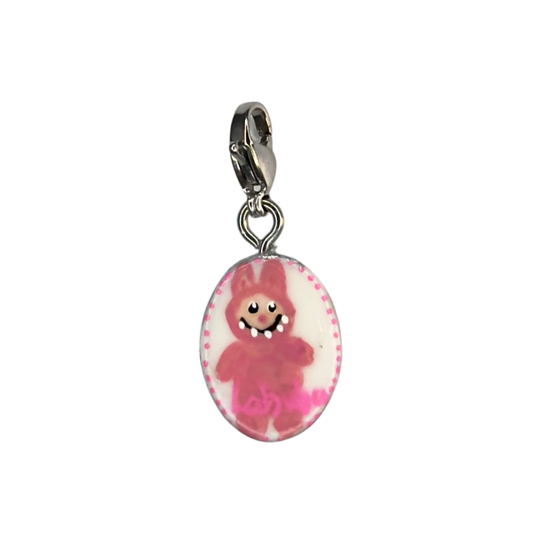Hand painted charms - Silver sides