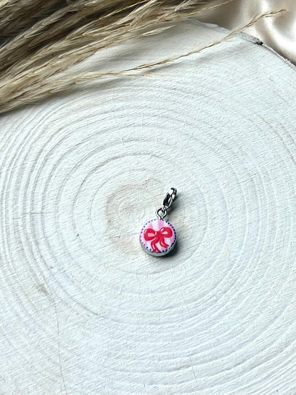 Hand painted charms - Silver sides