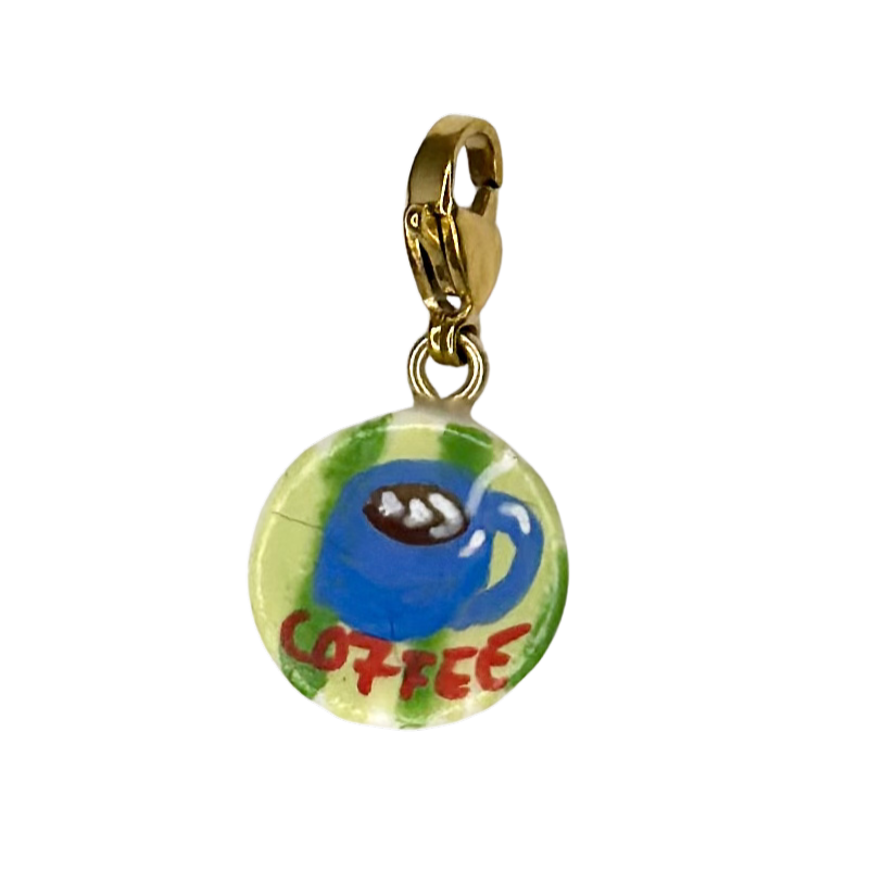 NEW hand painted Summer charms (18k gold attachments)