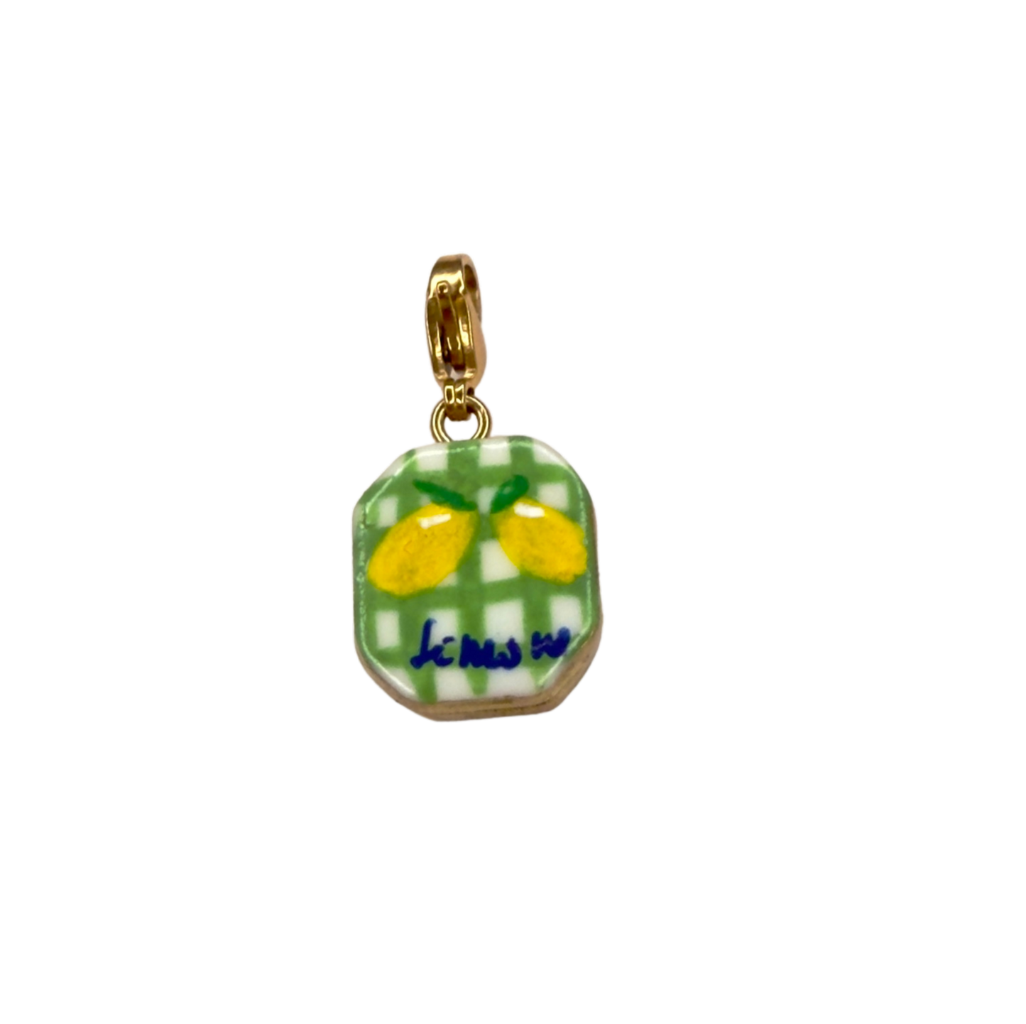 Hand painted charms - Golden sides
