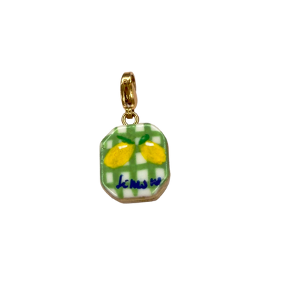 Hand painted charms - Golden sides