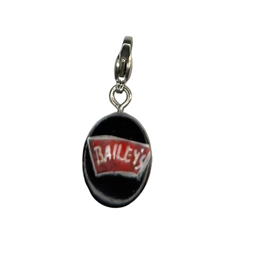 Hand painted charms - Silver sides