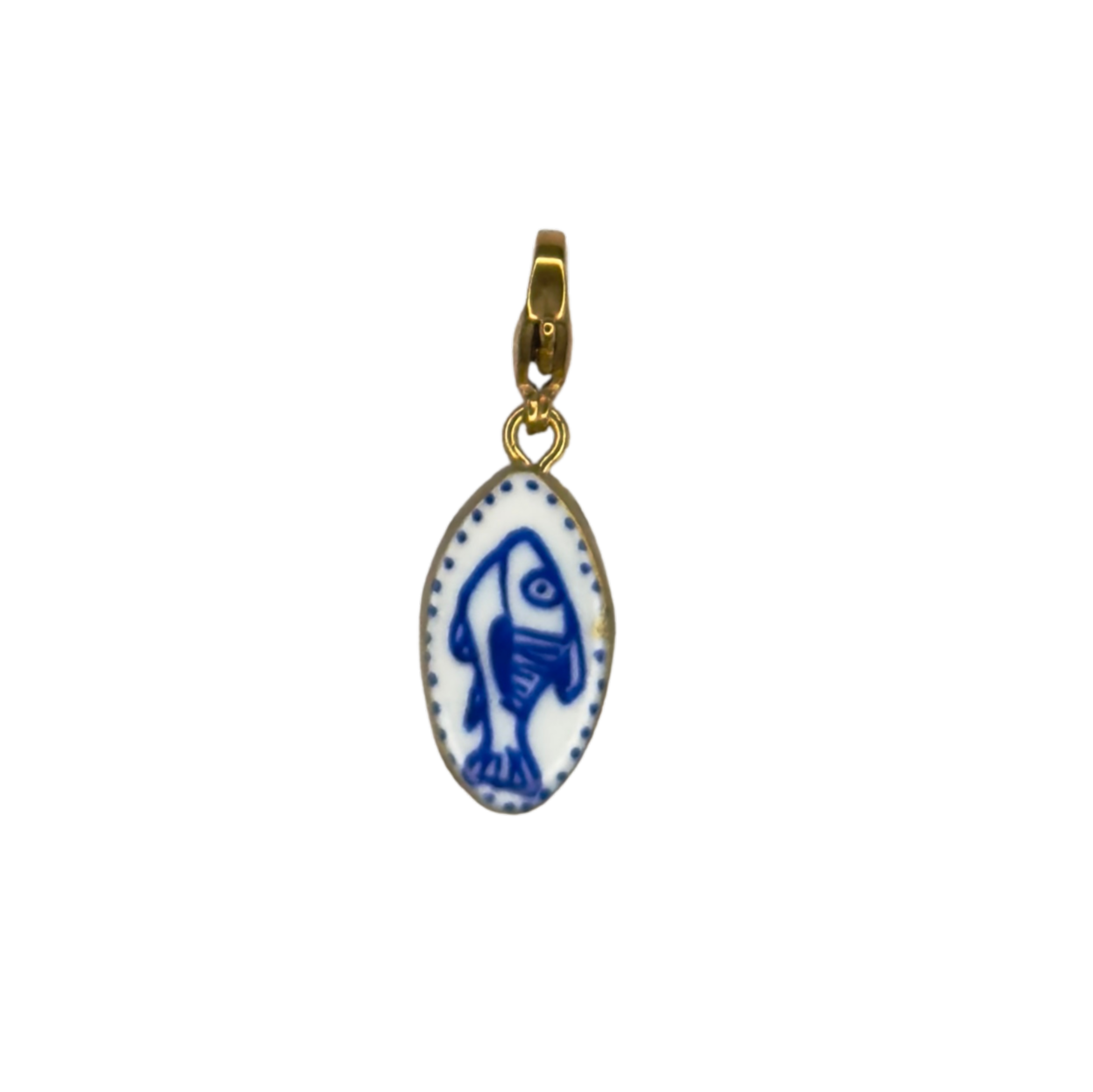 Hand painted charms - Golden sides